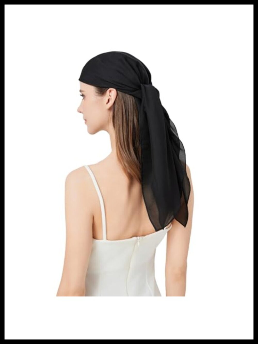 100% Mulberry Silk 35'' Square Scarf Hair Wrap & Neck Scarf